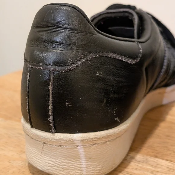 GUC Adidas Originals Superstar 6.5 Black and Silver Metal Toe Sneakers - Picture 13 of 13